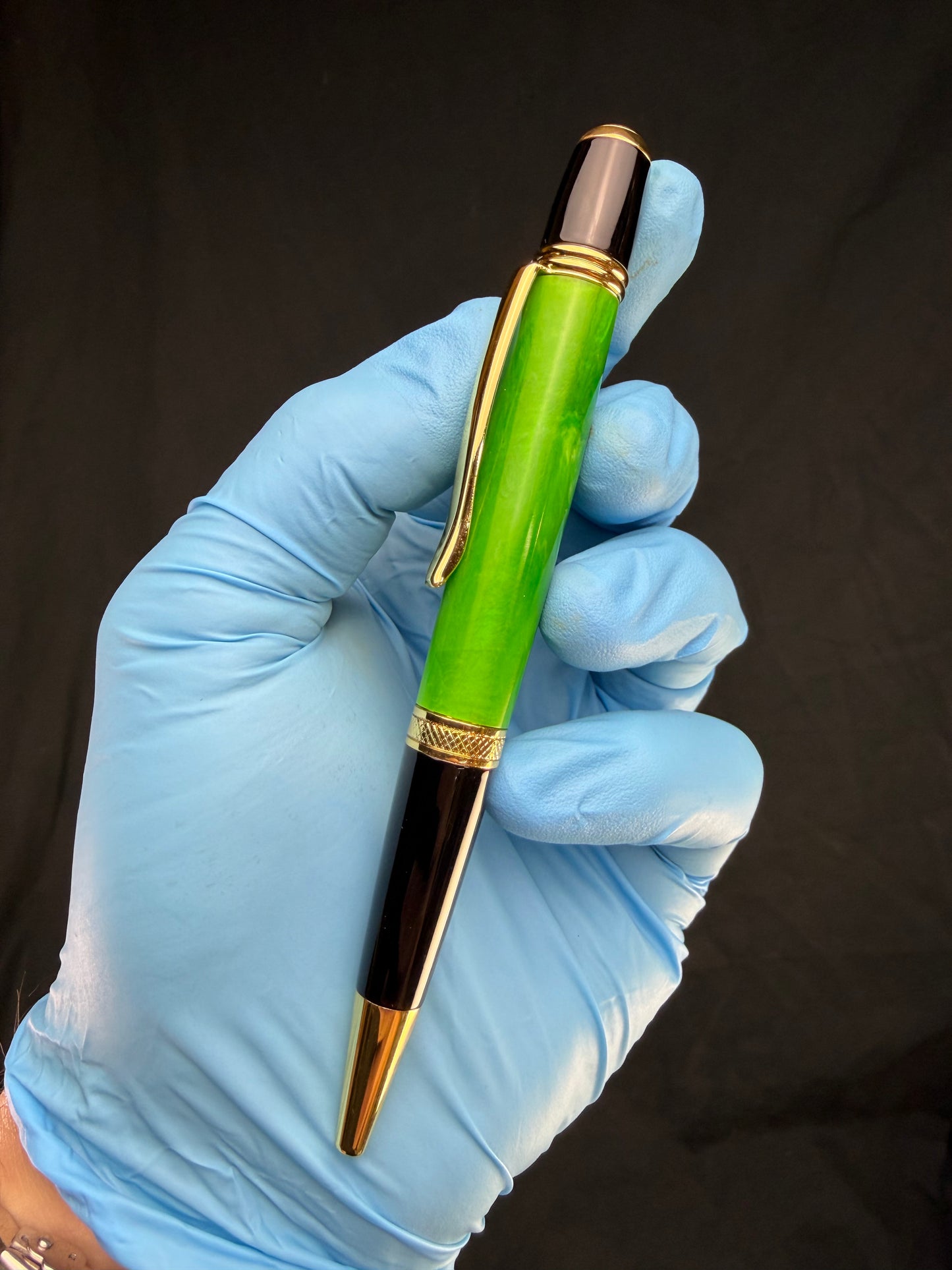 Handmade Premium Pens!  Green Swirl Resin